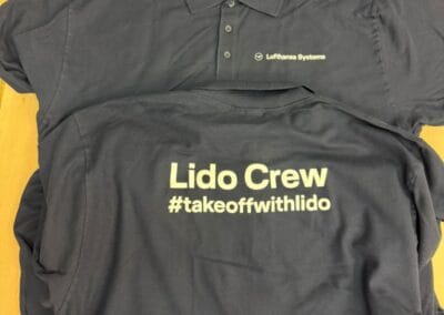 Lufthansa Poloshirts mit Siebdruck